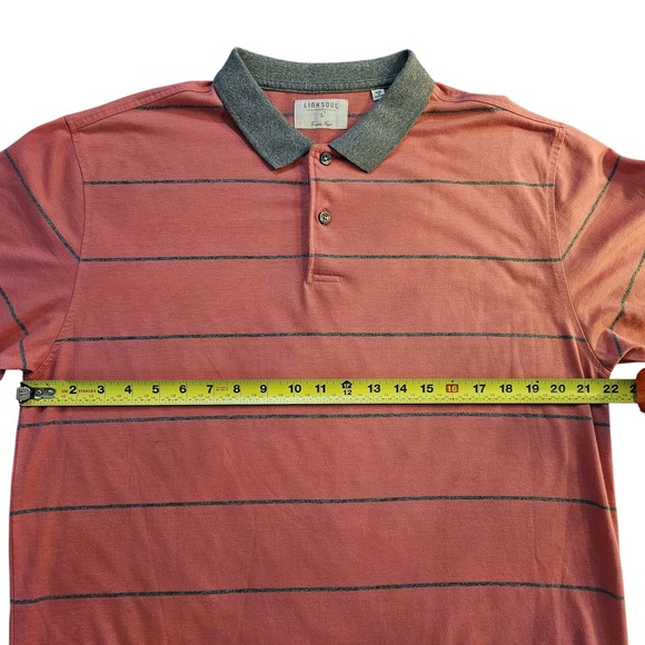 Linksoul John Ashworth Golf Polo‎ Tempus Fugil Men's Size L Luxury Cotton - Picture 6 of 8